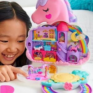 Rainbow Unicorn Polly Pocket  - Pink and Purple
